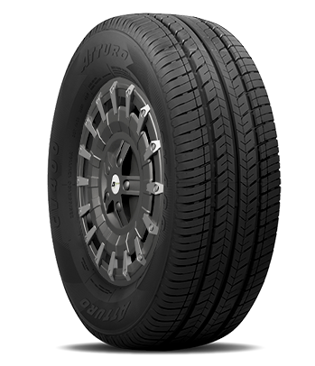 Two black tires with silver alloy rims, stacked vertically.