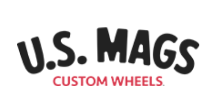 U.S. MAGS Custom Wheels logo in black and red text.