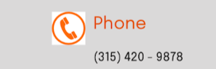 Icon of a phone with the word 'Phone' and a phone number (315) 420-9878