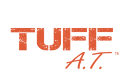 Tuff A.T. logo in red.