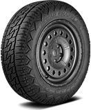 Close-up of a car tire and wheel rim