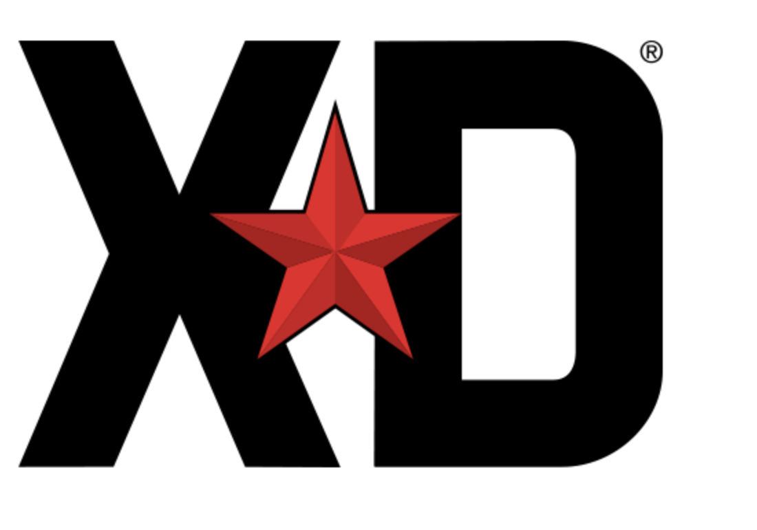 Logo with black letters 'X' and 'D' separated by a red star.
