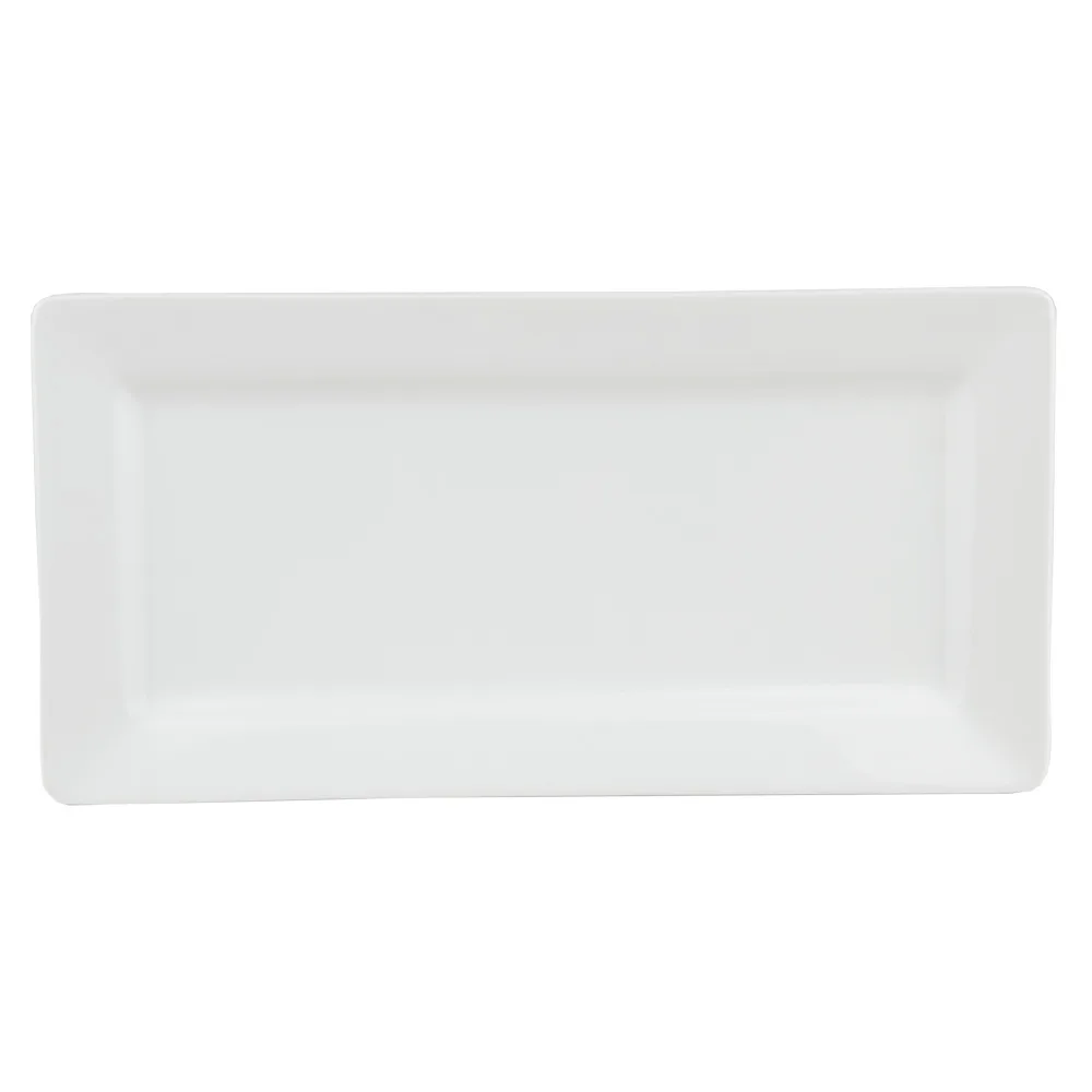 Rectangular White Porcelain Platter  14"