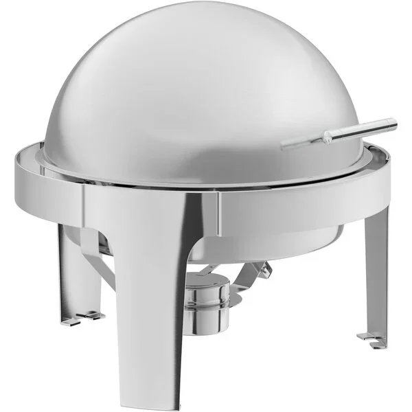 Round Roll-Top Stainless Steel Chafer – 6 Qt.