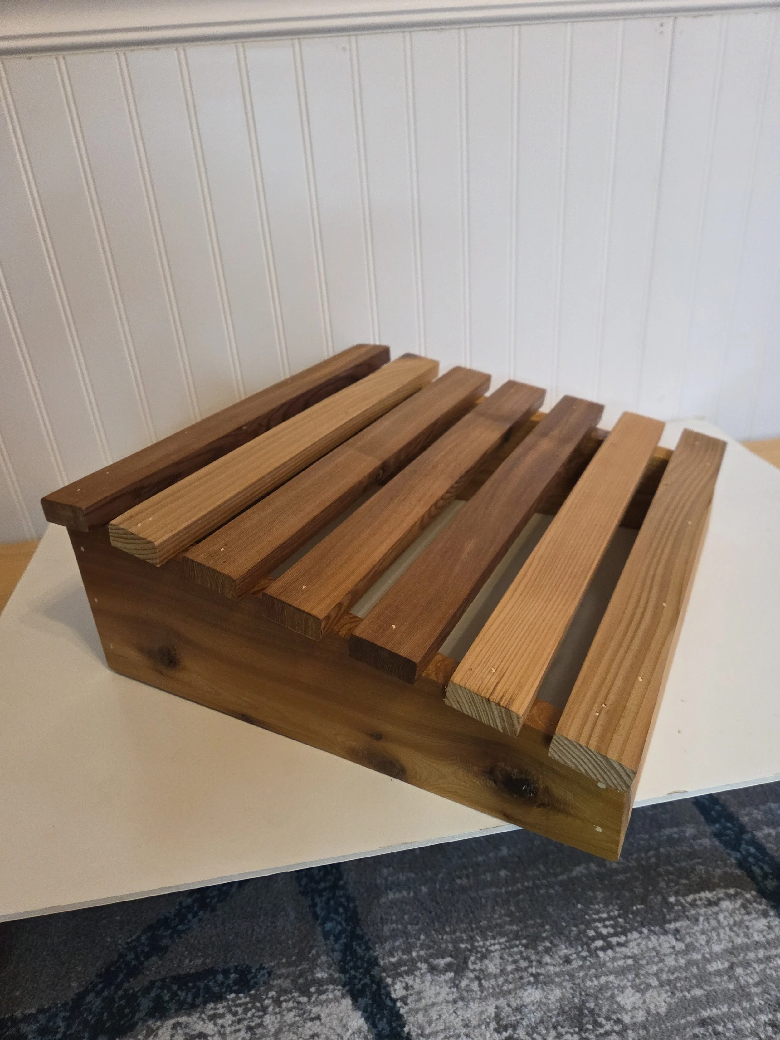 Cedar porch and patio footstool