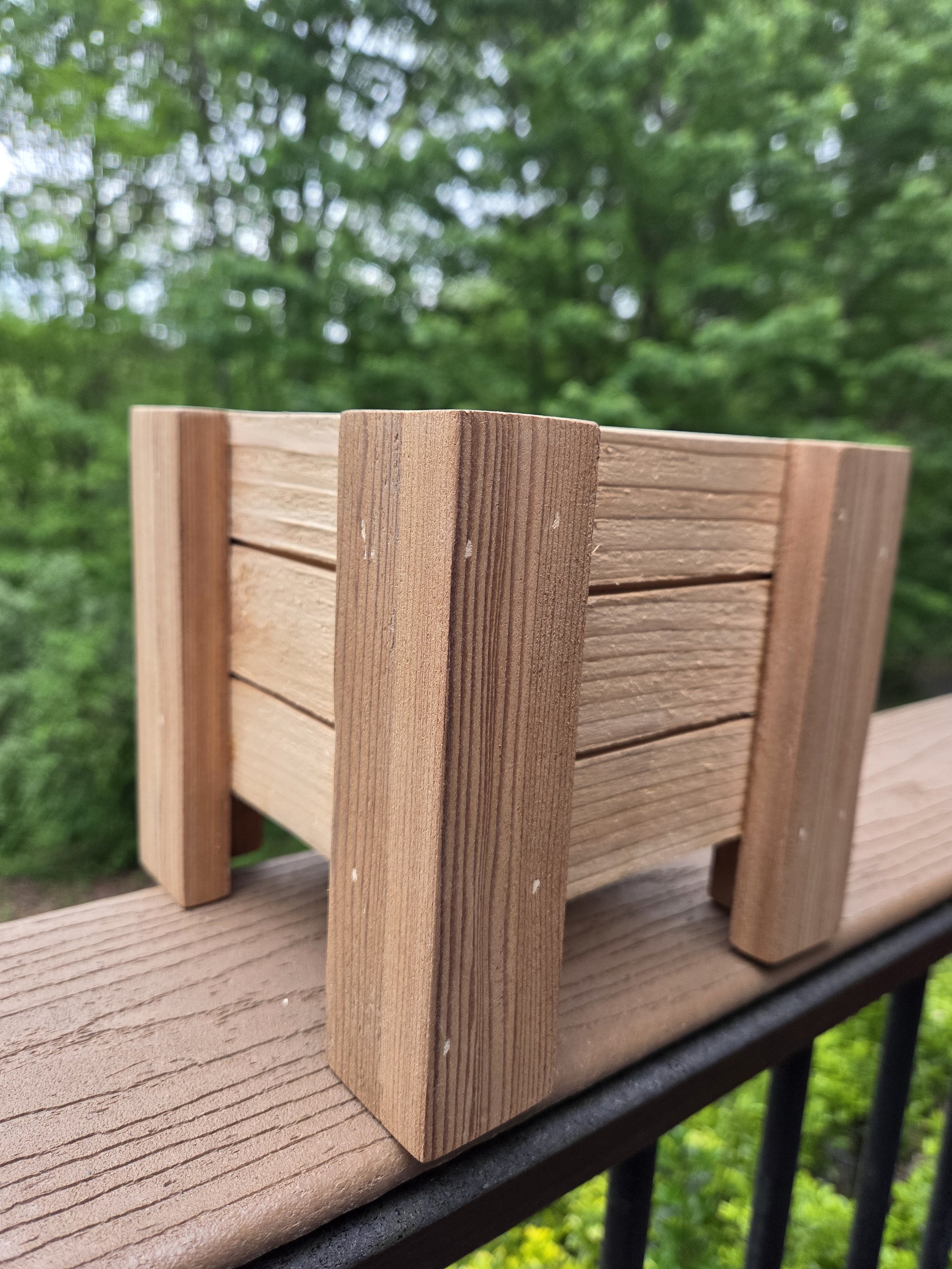 mini cedar planter
