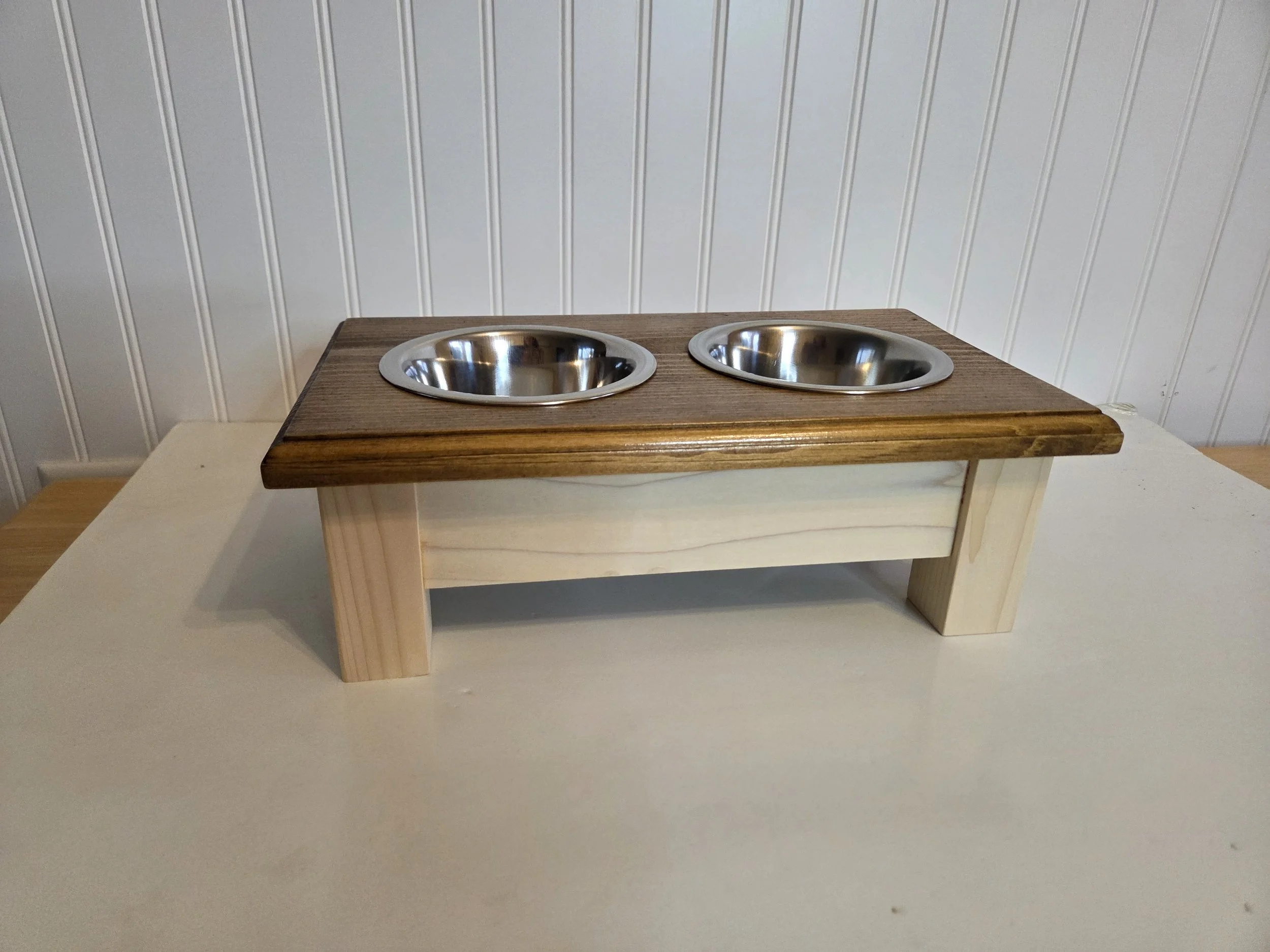 SMALL elevated pet food bowl