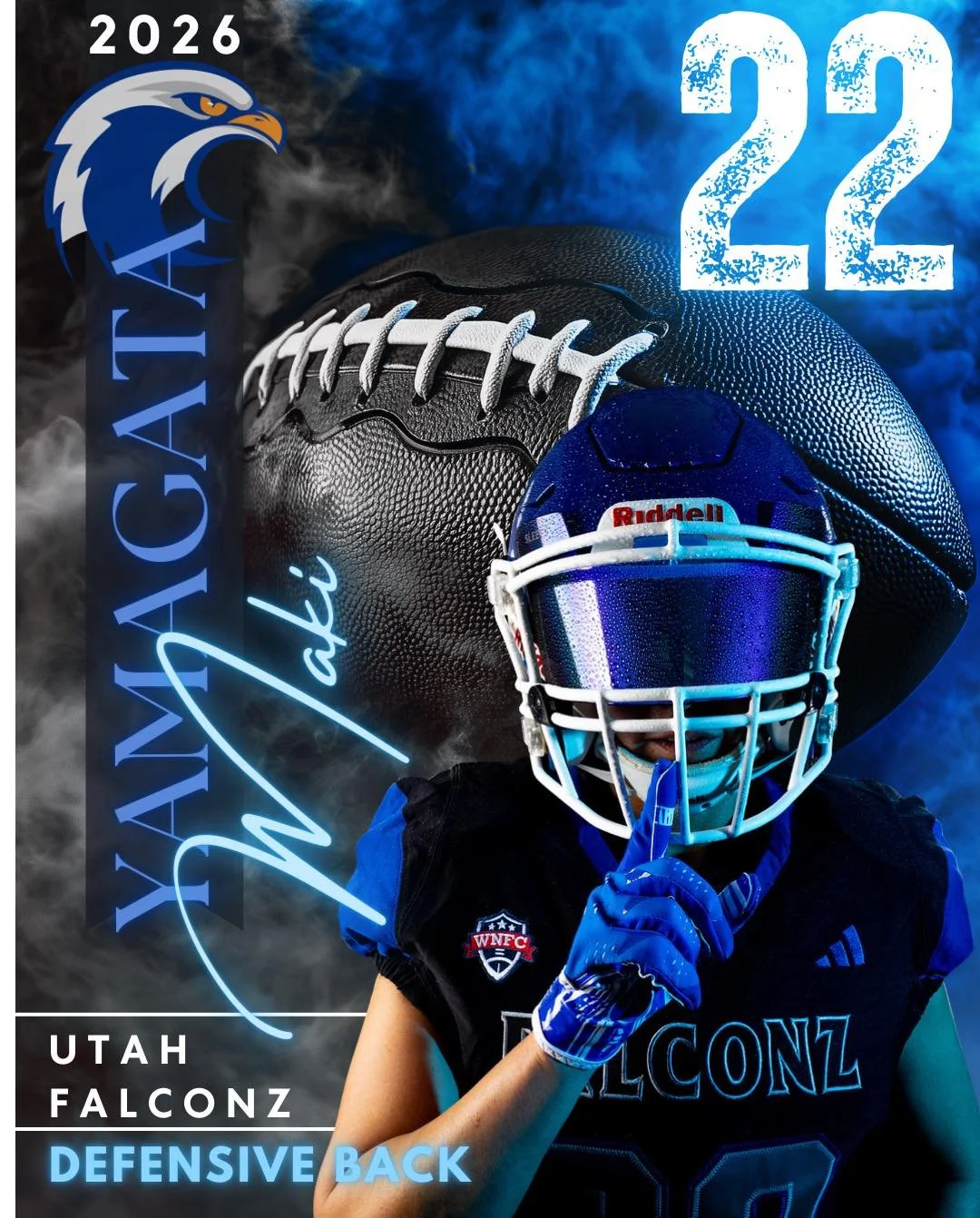 Meet Maki #22 &bull; DB

From Noboribetsu, Hokkaido, Japan, operations manager, nine-season Falconz veteran, and the biggest Tennessee Vols fan you&rsquo;ll ever meet.

Maki started playing football because she was challenged, and she answered. Since