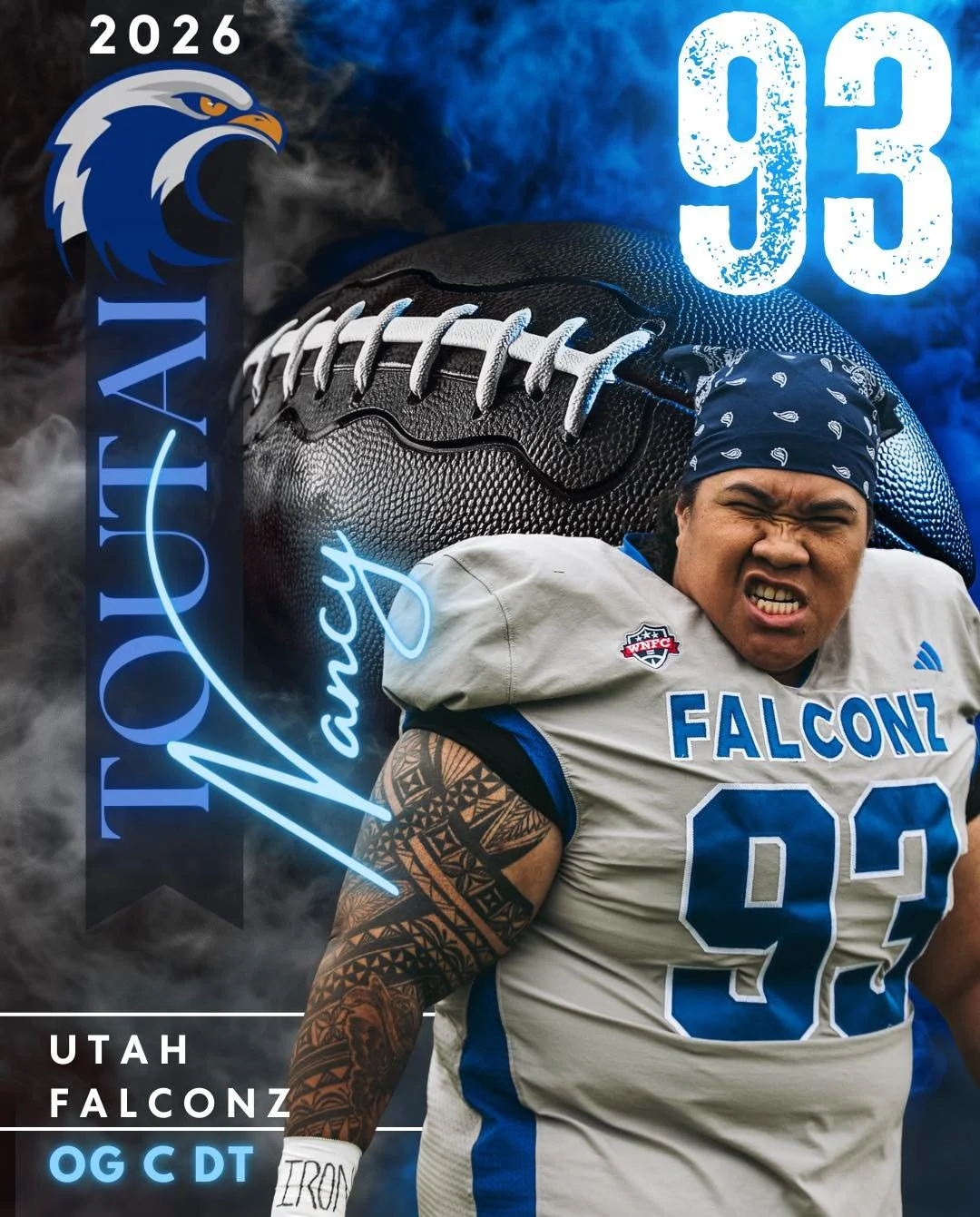 Meet Cee #93 &bull;  OG / C / DT

SoCal native, retail sales store manager, and heading into her second season with the Falconz.

Cee&rsquo;s football journey started early, playing on her high school team as the only girl on the boys&rsquo; roster. 