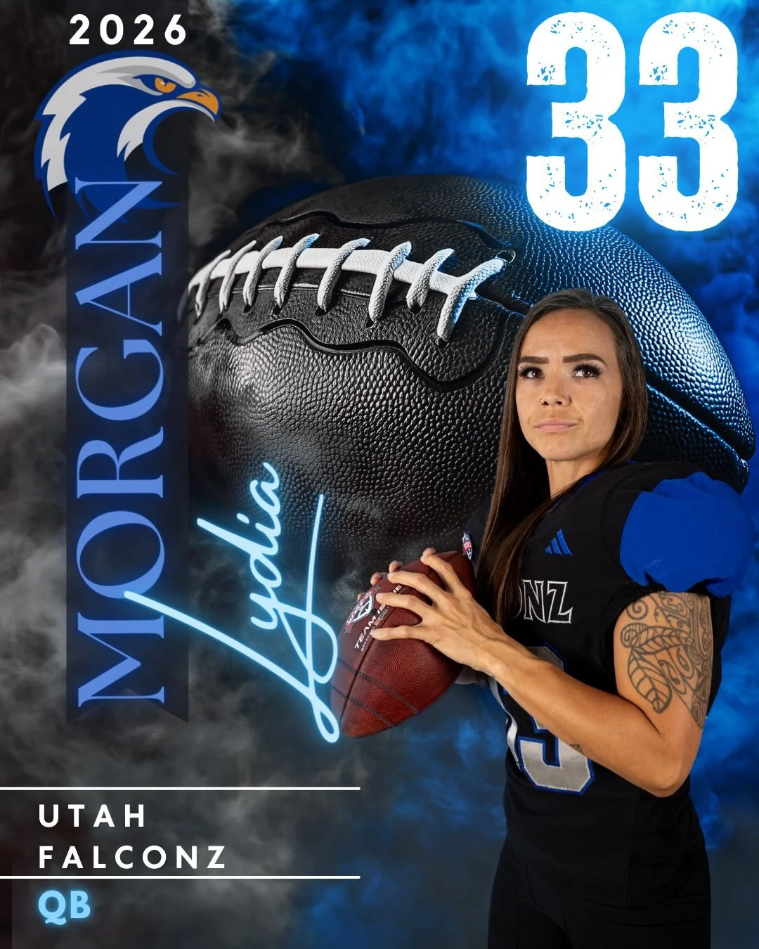 Meet Lydia #33 &bull; QB

Gilbert, Arizona native and MSU Denver alum bringing leadership and resilience to the field. Known for her love of comeback wins, Lydia thrives in high-pressure moments and shows up every week ready to compete for herself an