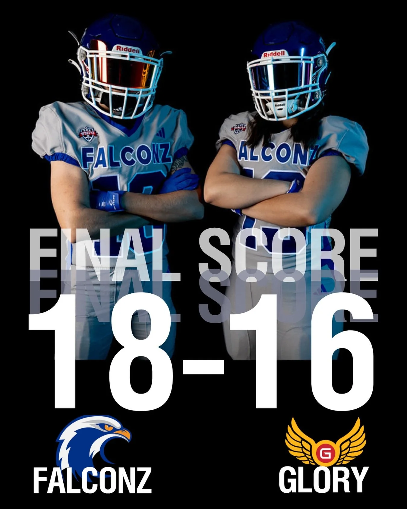 🔥FINAL SCORE: 18&ndash;16🔥

FIRST HOME GAME. FIRST HOME WIN. 🏈🦅

The Utah Falconz held it down and battled to the end. Nothing like defending our turf in front of our people 💙

We appreciate everyone who showed up and brought the energy, this is