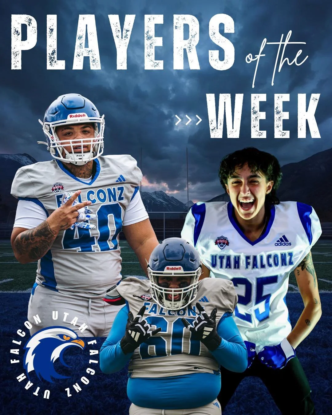 PLAYERS OF THE WEEK 💪 | Week 8

💥 Trench Force &ndash; AZ Fuller #60
2 Tackles &bull; 1 TFL &bull; 2 QB Pressures 

🔥 Offensive Threat &ndash; Jay Vick #40
27 Yards &bull; 7 Carries

🛑 Defensive Standout &ndash; Jenna Trahan #25
1 Interception

@