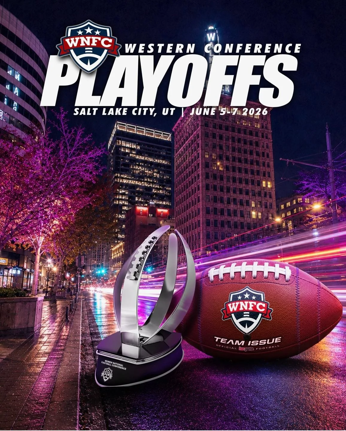 🏔️ WNFC WESTERN CONFERENCE PLAYOFFS ARE ONLY 2 WEEKS AWAY 🏈

Hosted by the Utah Falconz, the best teams in the West are coming to McCarthey Stadium at Judge Memorial High School June 5th&ndash;7th to battle for a spot in the IX Cup Championship Gam