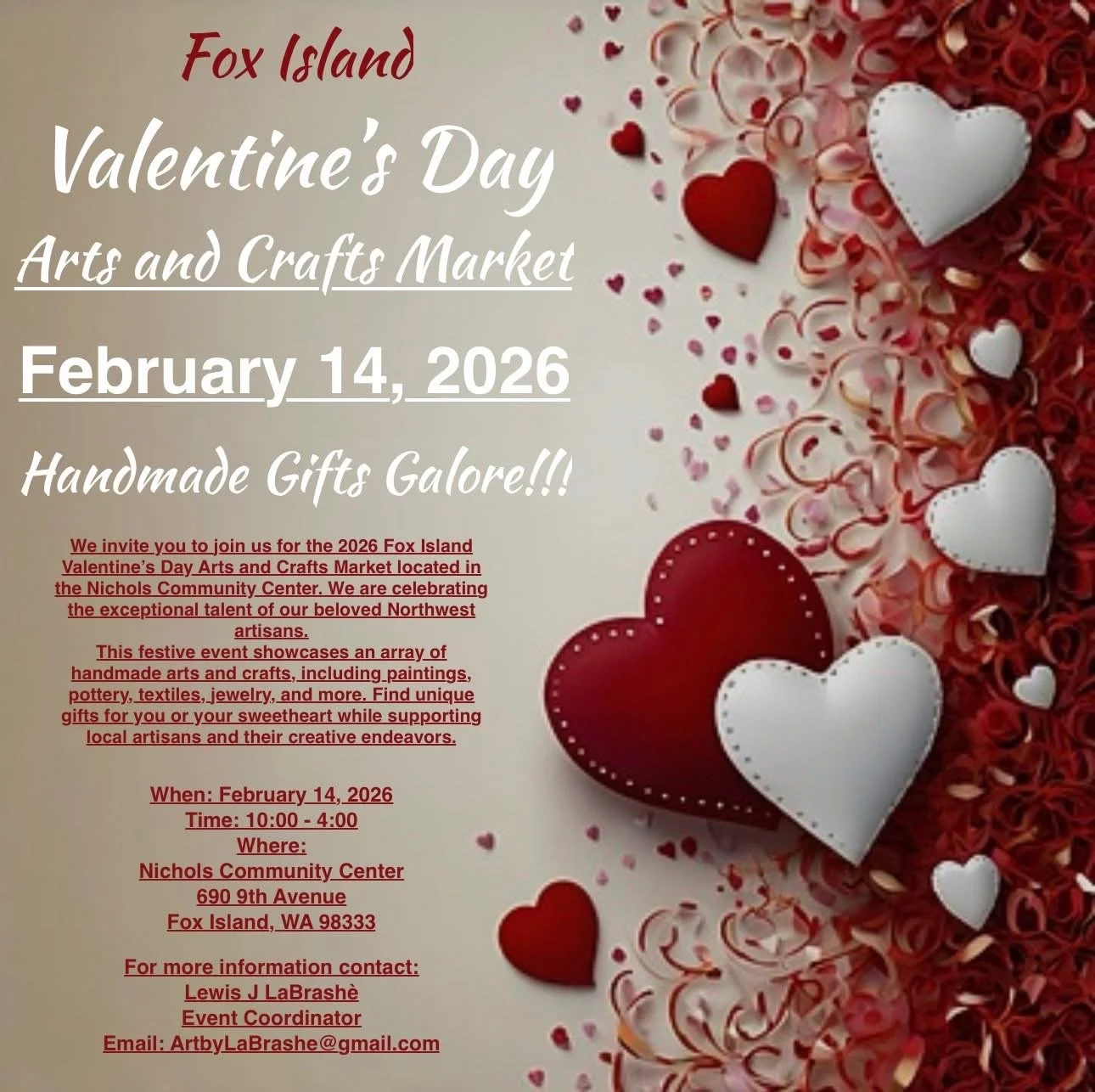 Fox Island Valentine's Day Arts & Crafts Fair