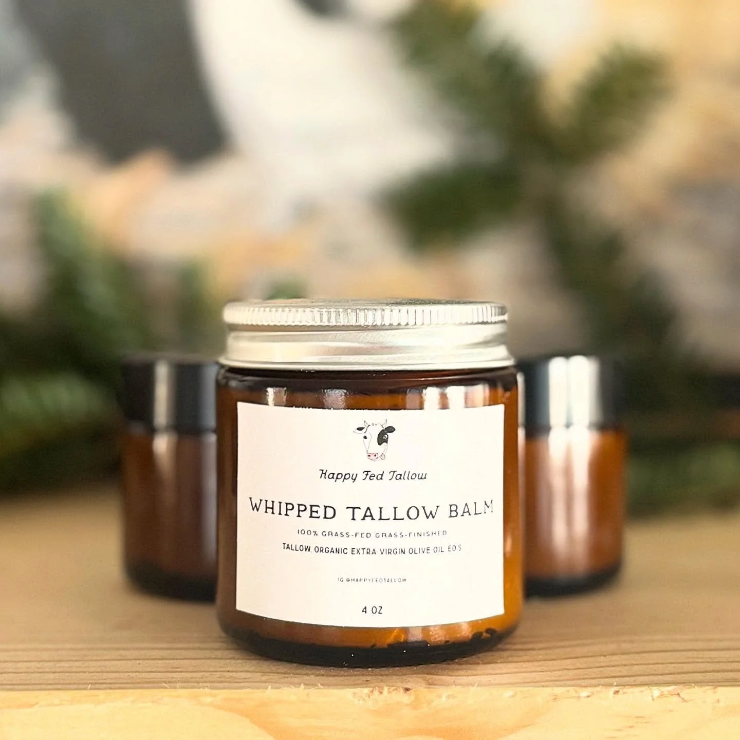 Have you tried our whipped tallow balm yet? 😍 we&rsquo;re giving 10-15% off of these scents we have in stock that we will be discontinuing in the new year! Scents and prices: 

&bull; one 4 oz peach ($18)
&bull; two 4 oz peppermint ($18)
&bull; one 