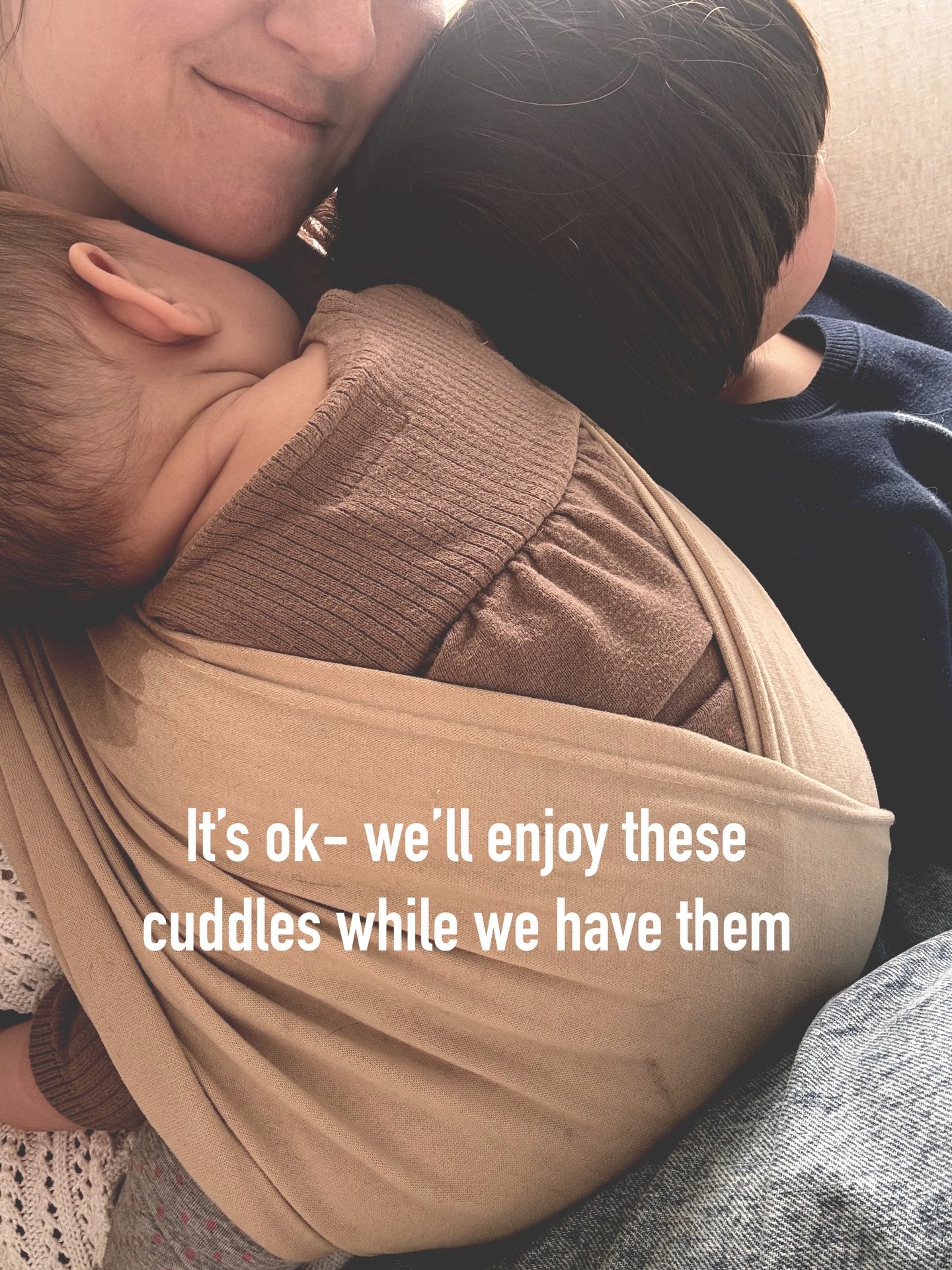 don&rsquo;t let the love of productivity keep you from slowing down enough to connect with your babies - a lesson I am learning but have grown lots in 🤗 not every nap is a contact nap, but boy we love when they are!! ☀️