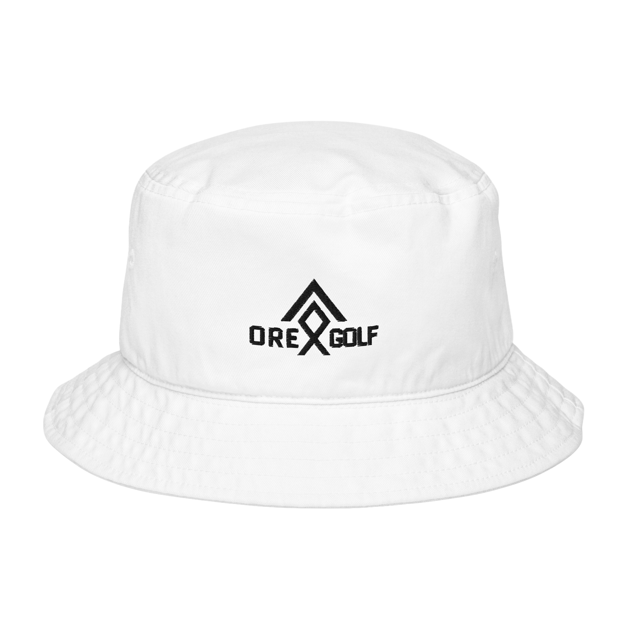 organic bucket hat bio white front