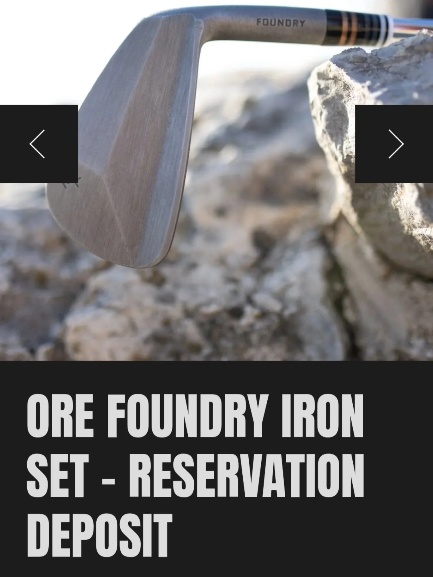 The ORE GOLF Foundry Edition iron set (4-PW) is now available to reserve for production in late winter and delivery for use this spring! Check our product page for all of the details.