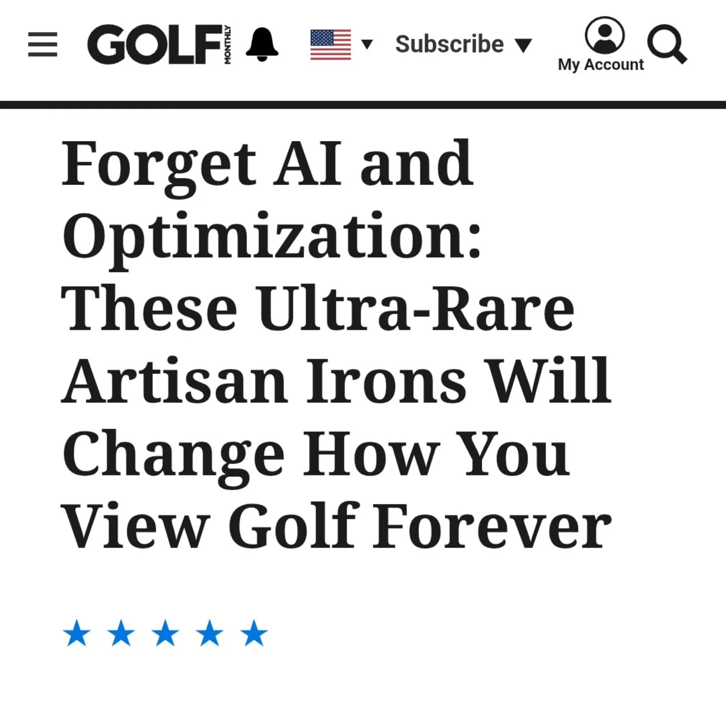 Are you kidding me?! I am incredibly honored that my design, handiwork, and ethos landed so well with someone I respect as much as @joeferggolf 

If you have time, give it a read!