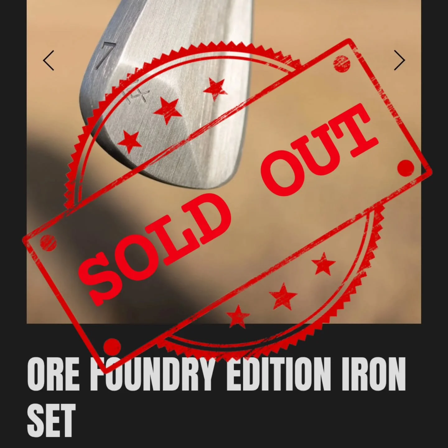 My inaugural run of irons is officially sold out.
To those who ordered and are now a part of the first 50, thank you so much.

Thank you for seeing a new brand and taking a leap of faith to be one of the earliest adopters, even when there were no rev