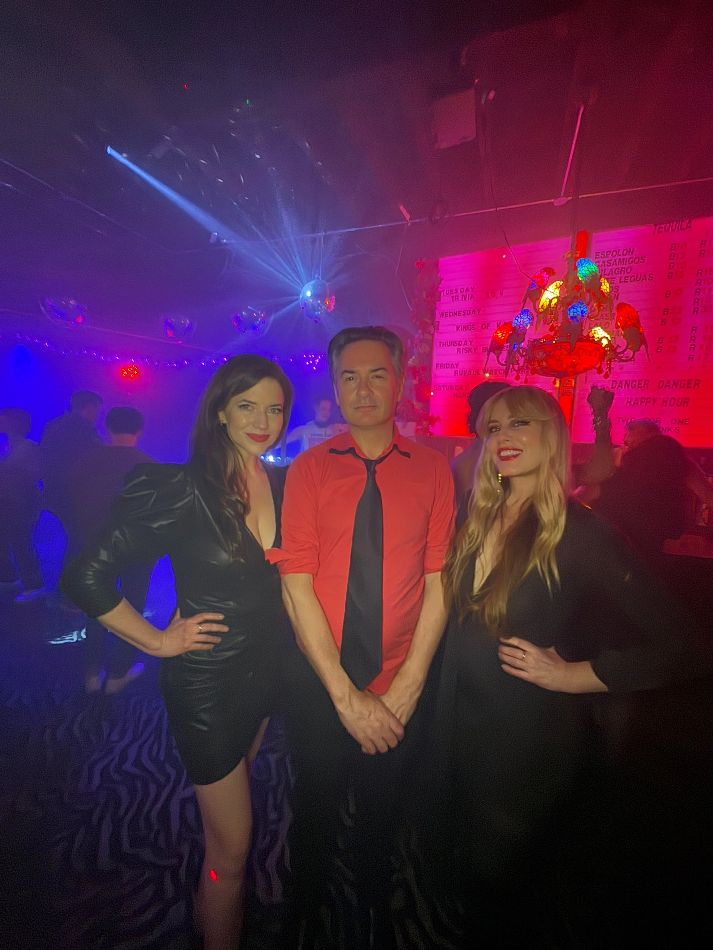 Jenny, Andy, Abbi (Bunny X) at Risky Business