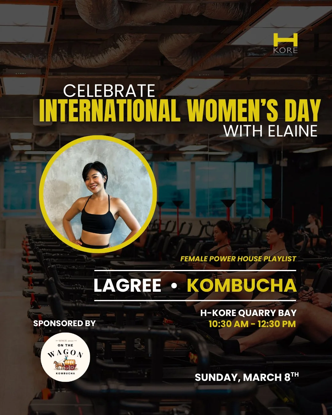 Celebrate International Women&rsquo;s Day the H-Kore way! ⚡️

Nothing says "Female Empowerment" like a slow burn on the Megaformer and a Female Powerhouse Playlist that hits all the right notes. Join Elaine for a morning of Lagree and Kombu