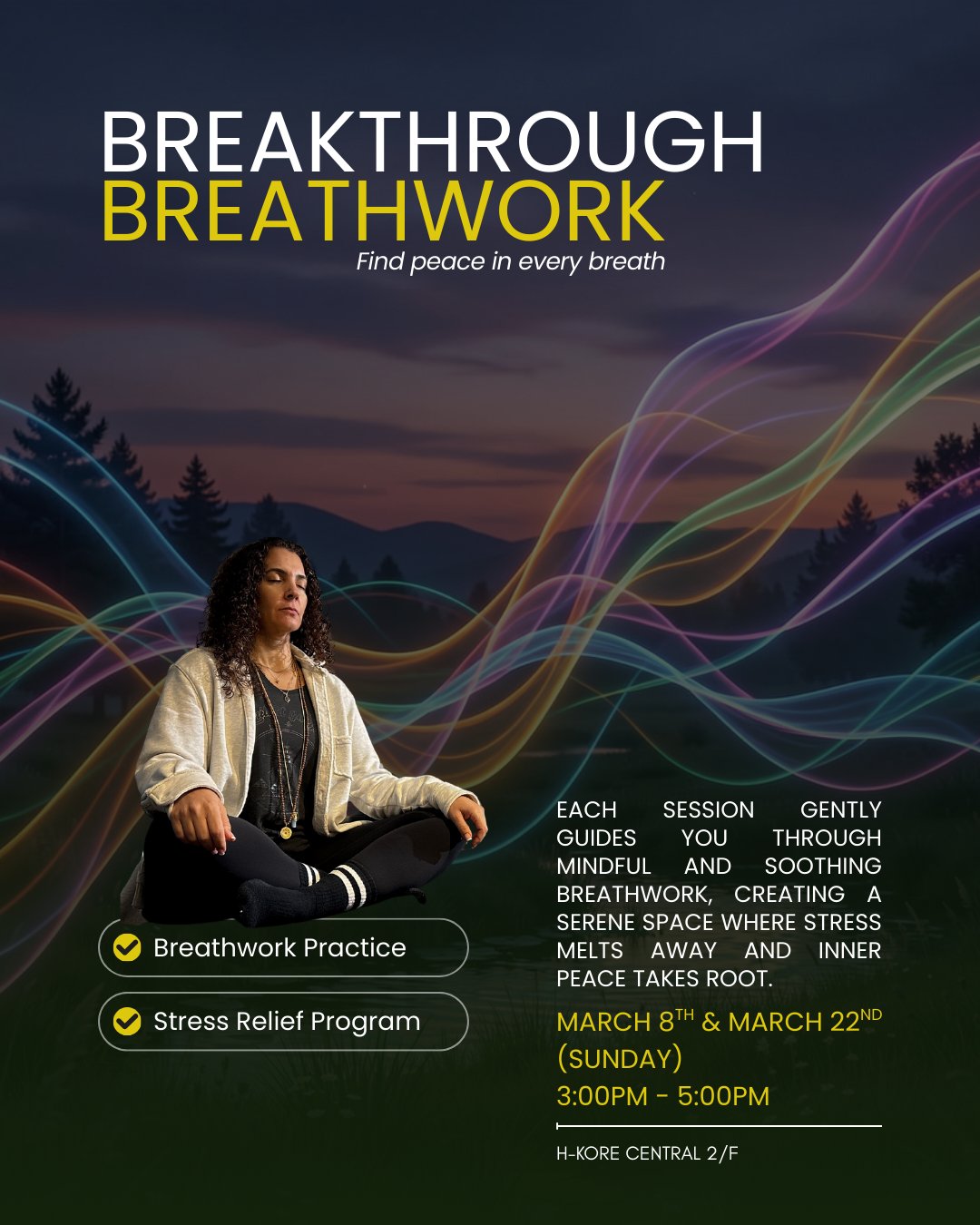The comeback we&rsquo;ve all been waiting for. 🧘🏽&zwj;♀️

Breakthrough Breathwork with @vanessaelek is officially back on the schedule! Reset your system, release the tension, and find peace in every breath.

Dates: March 8 &amp; 22 (Sundays)

Time