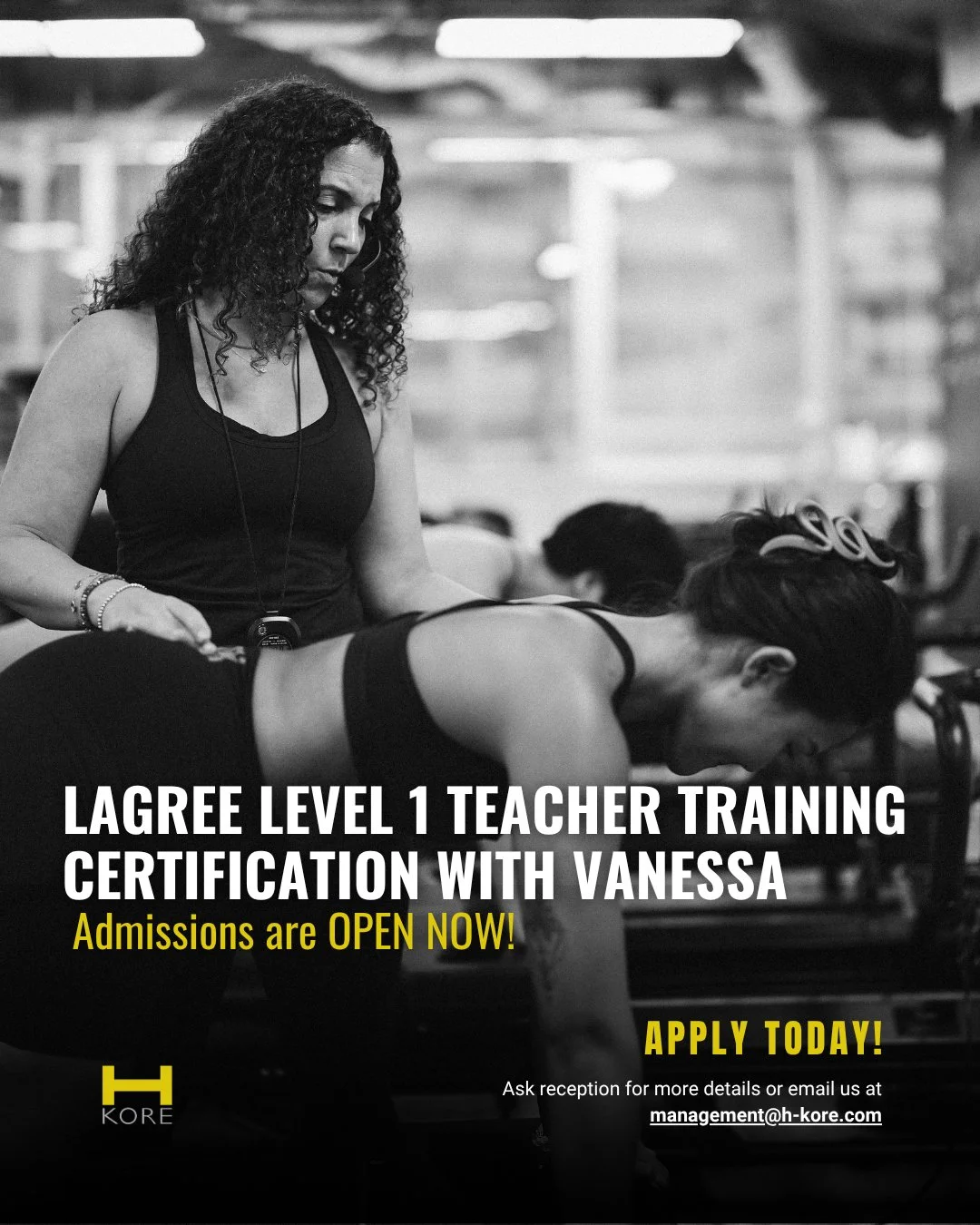 Missed the early bird? No worries! 

Admissions for our April Teacher Training are still open. If you've been thinking about leveling up your Lagree game with Vanessa, now&rsquo;s the time to snag your spot before they&rsquo;re all gone!

DM us for m