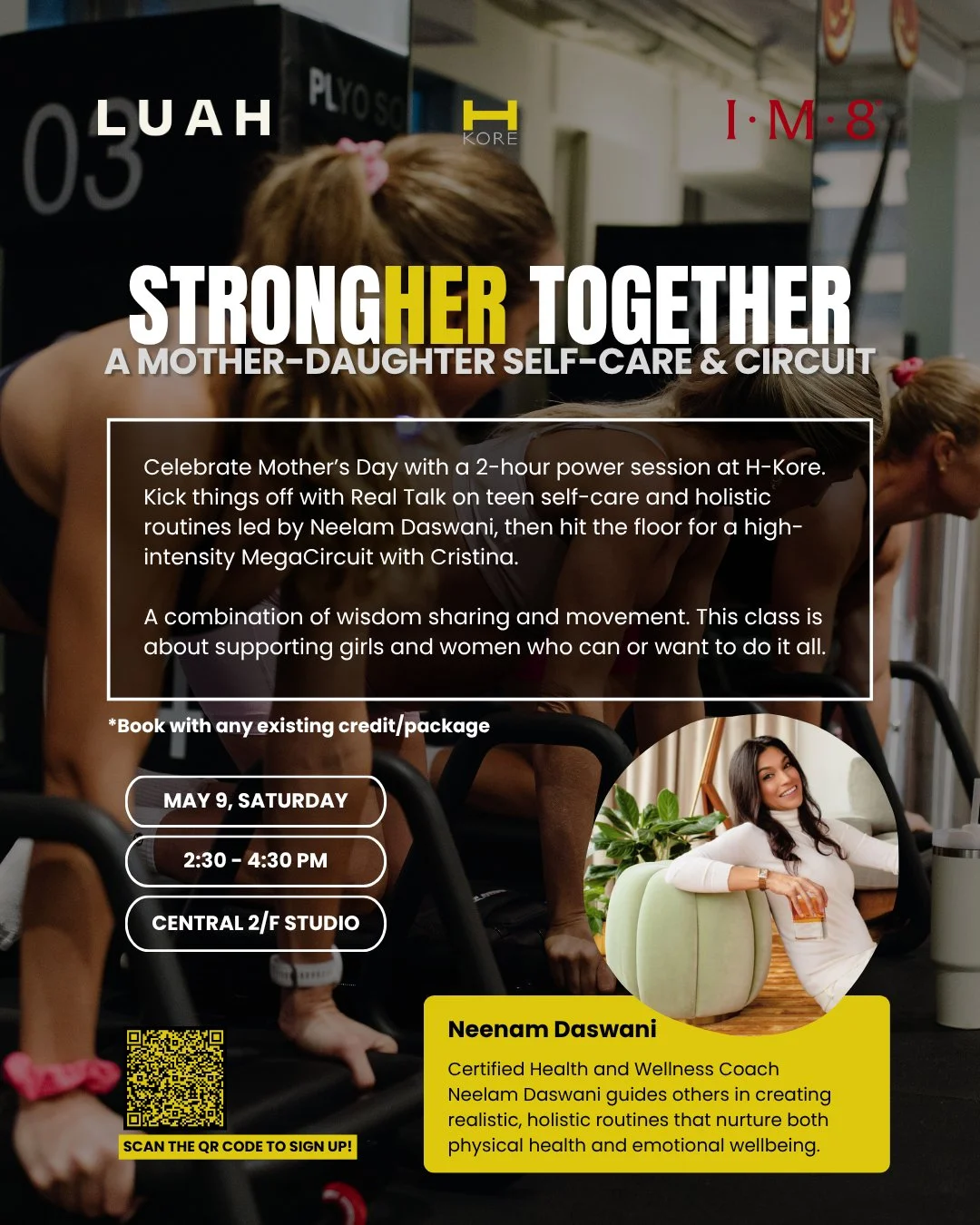 Celebrate the power of connection this Mother&rsquo;s Day with an afternoon designed to nourish both mind and body, with @neelampurehealth 💪✨

Real Talk: Start with an insightful session on teen self-care, sleep, nutrition and simple breath work led