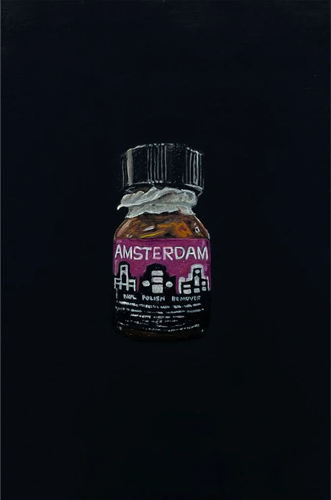 Brian Kenny, "Amsterdam" 2024. Oil on birch. 4 x 6 inches. Contact: briankenny.art@gmail.com
