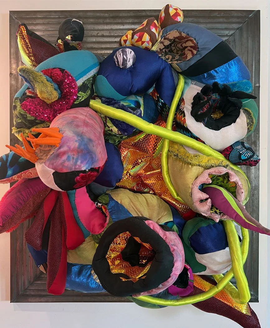 Josh Lee, "Alien sex parts" 2023. Mixed media fabric and foam. 32 x 40 inches. Contact: 917-696-2005
