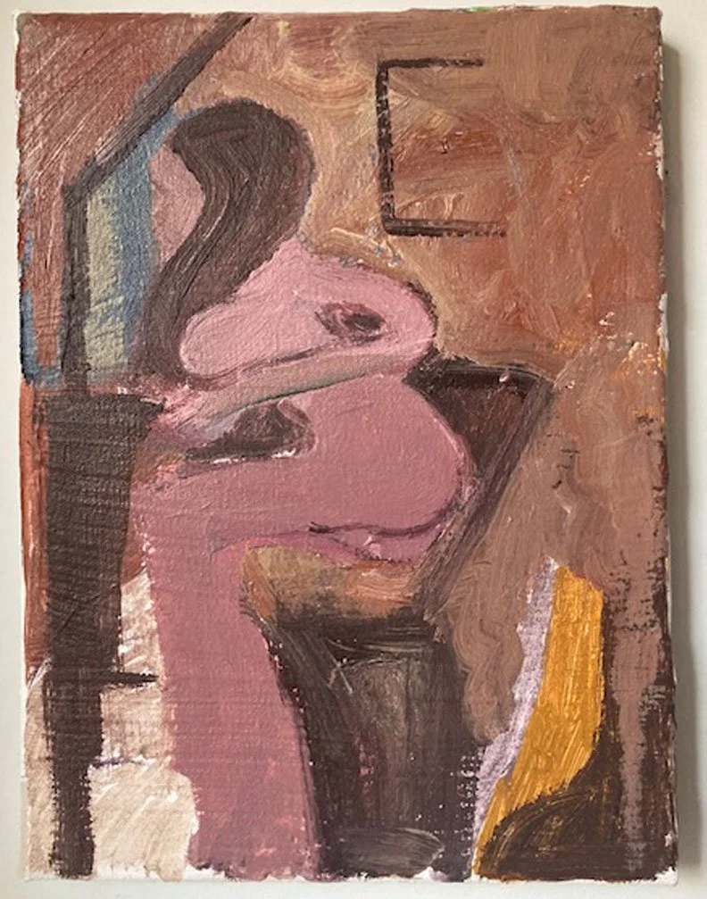 Jacob Lay, "Getting Ready" 2026. Acrylic on canvas. 9 x 12 inches. Contact: jlay532@gmail.com