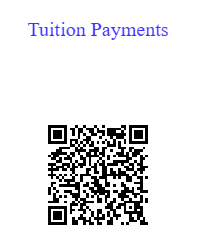 Image with the text 'Tuition Payments' and a QR code below it.