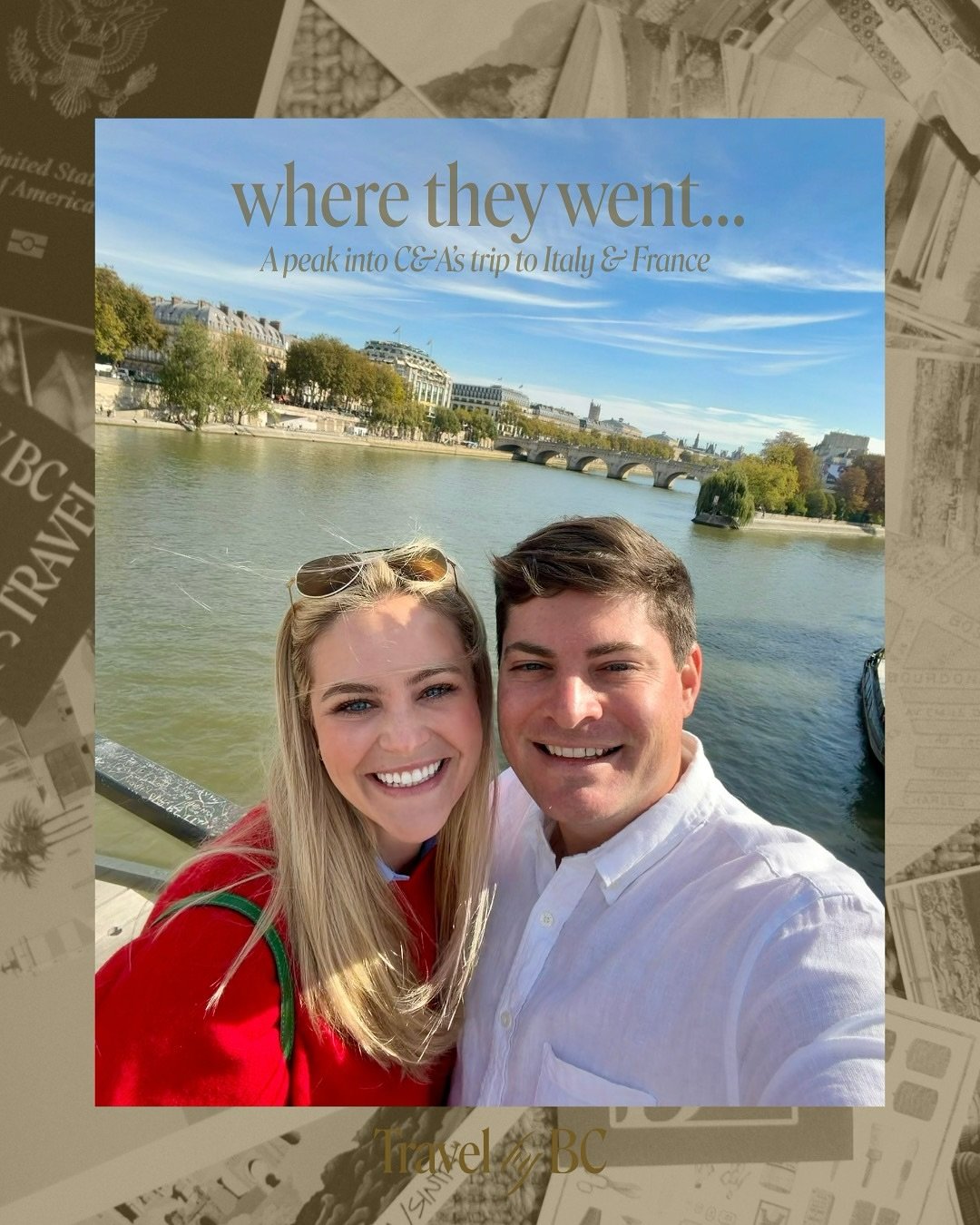 From our desk to Italy &amp; France &mdash;
A peek at a few highlights from a custom-curated itinerary for two, weaving through Rome, the Amalfi Coast, Florence, and ending in Paris.

(Not included: the small details that make it all feel effortless 