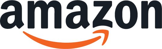 Amazon logo with black text and orange arrow forming a smile underneath