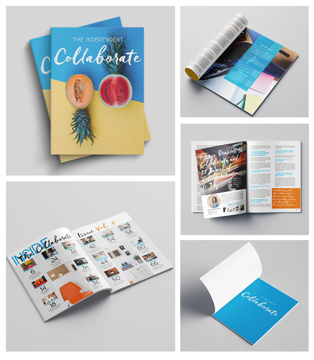 The Independent Vol. 2 "Collaborate" Magazine/Workbook Print Creative Direction and Design