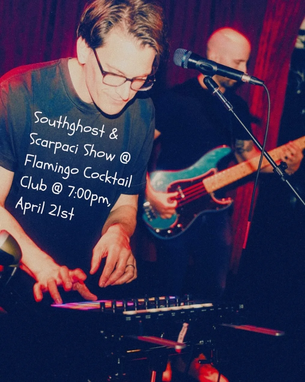 @southghost and I will be swapping sets of original songs at @theflamingonashville on April, 21st with the help of @justinvorpmusic and @julesmrosa and would love to see you there 🕺