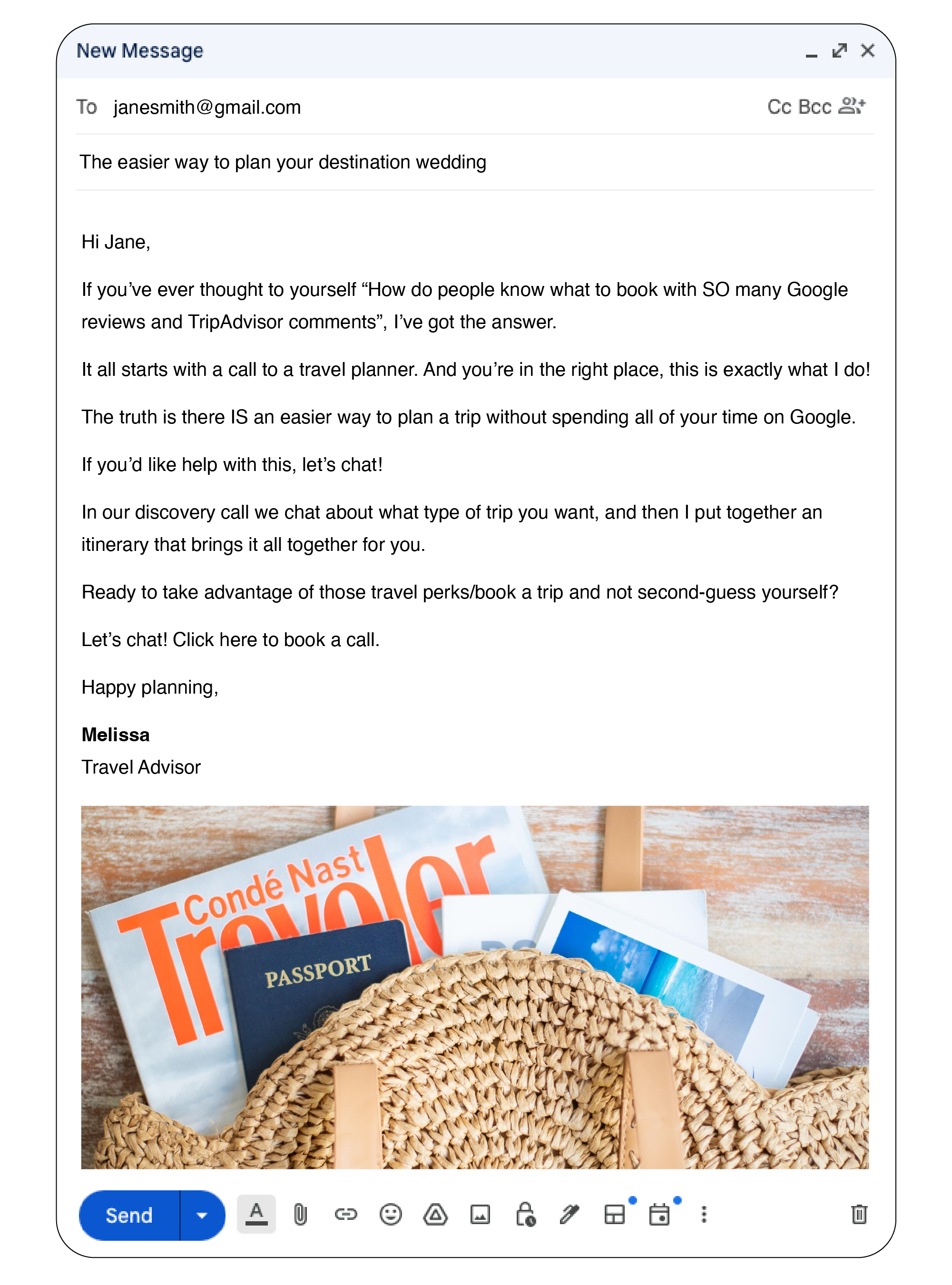 Travel Advisor Email