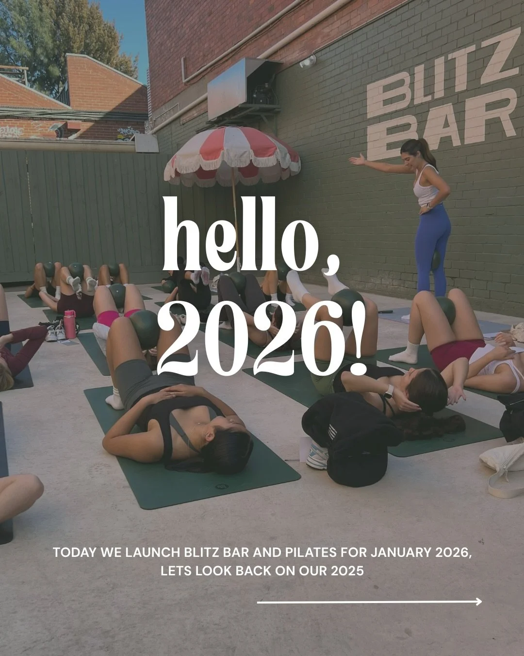 We can&rsquo;t wait to do it all again with you in 2026! 

Tickets for our first 2026 Blitz Bar And Pilates (Saturday 8th January) are on sale at 6pm tonight (1/1) via @andpilatesclub bio and stories! 

Two classes: 9am &amp; 10:30am 
Only $35 🤸