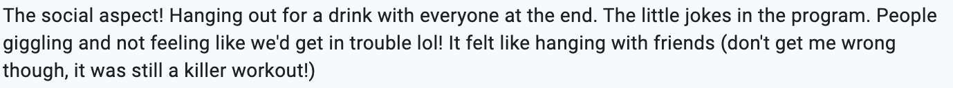 Text describing social gathering and hanging out at a bar or social event, with people laughing and joking, enjoying drinks and friendship.