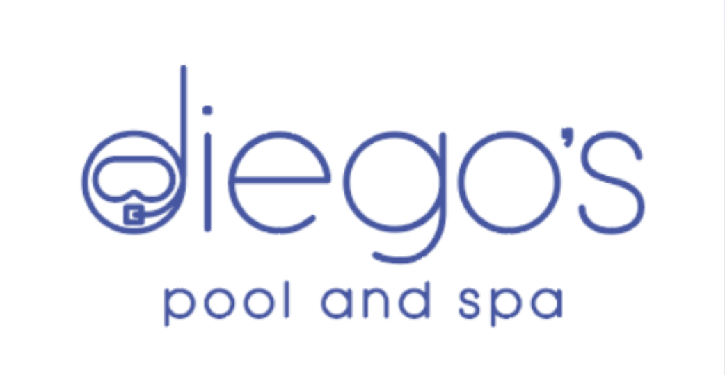 Logo for Diego's Pool and Spa featuring a stylized pool and goggles icon.
