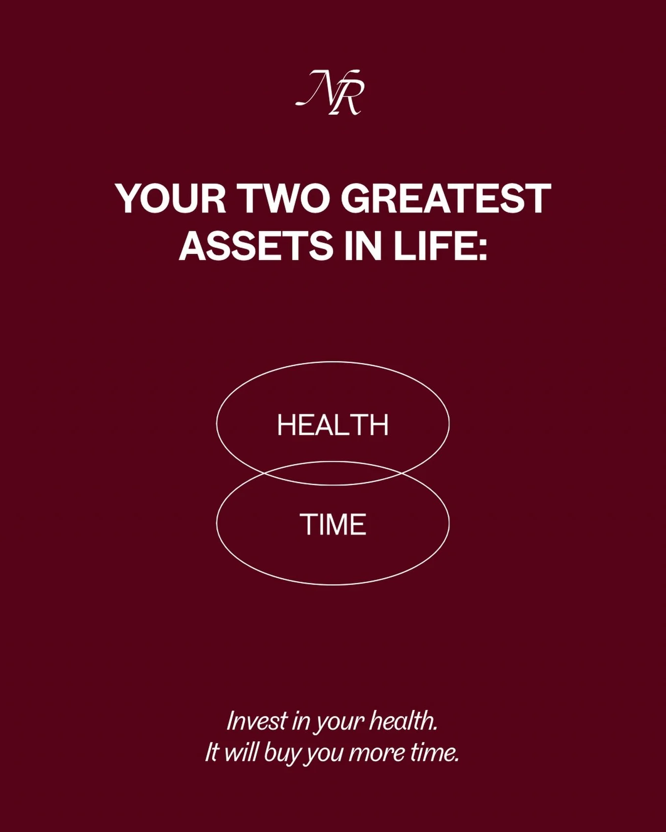 A reminder to invest in yourself before your body asks for it.