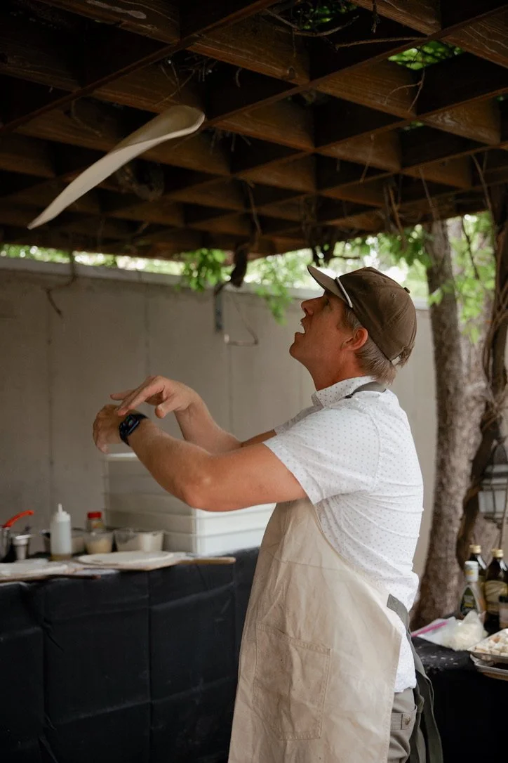 Chef working the oven