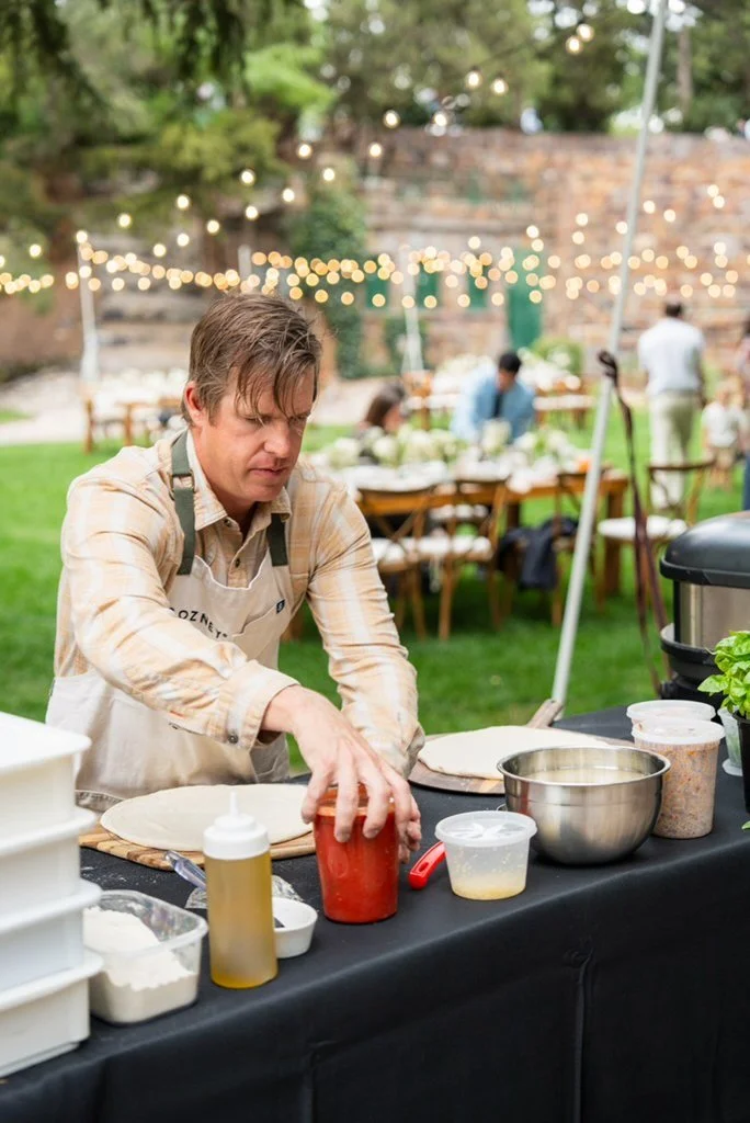 Chef Mark cooking at a wedding