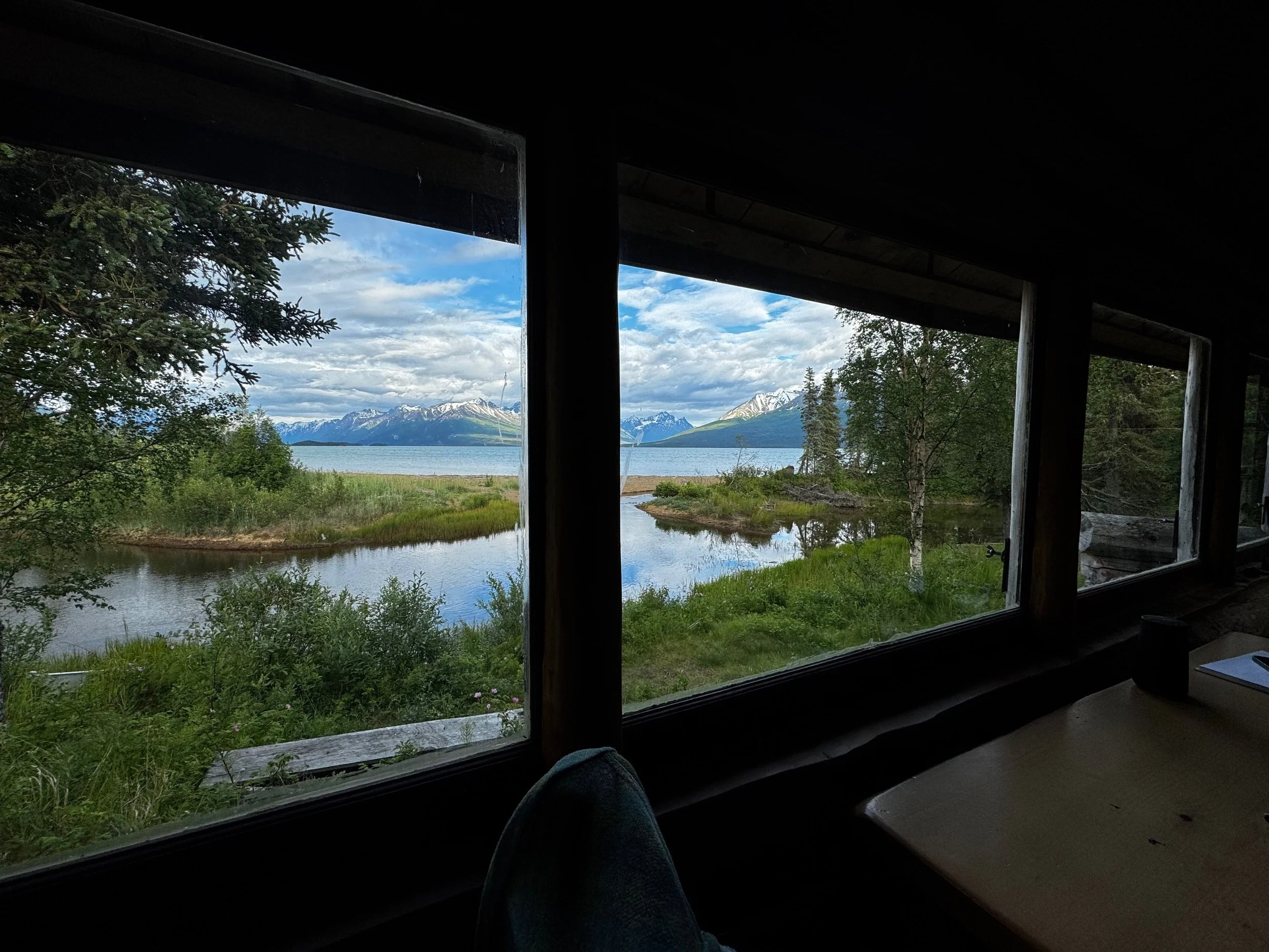 Priest Rock Public use cabin with views of Lake Clark