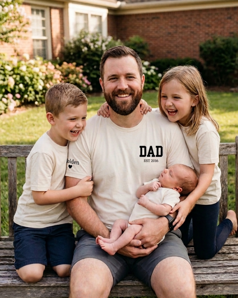 Dad EST. Tee | Left Chest Print