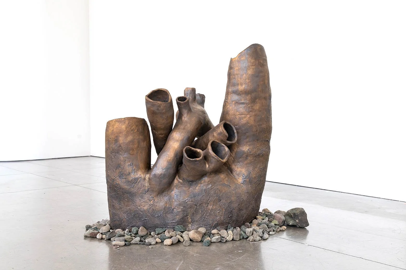 Vena Cava, 2025
Ceramic, San Pablo Bay shore rock (primarily blueschist and serpentine)
34 x 46 x 27in