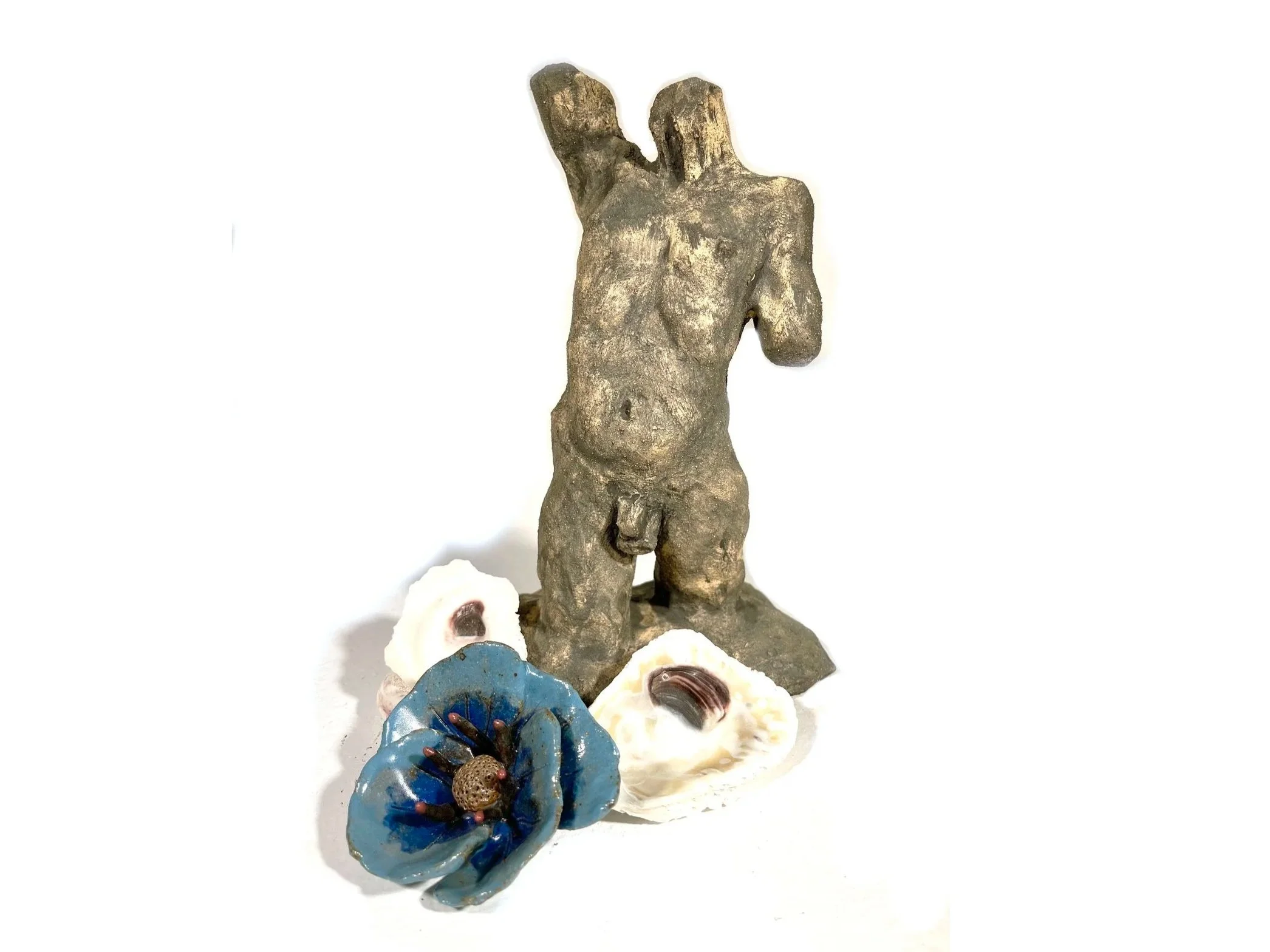 Would You Feel Better, 2024,
Ceramic, oyster shell, 8 x 4 x 7in