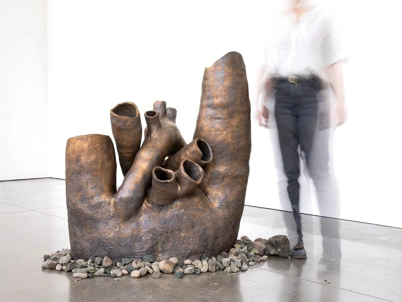 Vena Cava, 2025,
Ceramic, San Pablo Bay shore rock (primarily blueschist and serpentine),
34 x 46 x 27in