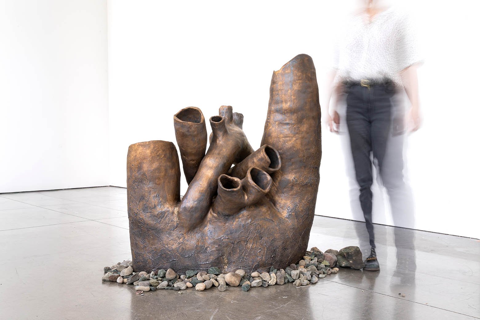 Vena Cava, 2025
Ceramic, San Pablo Bay shore rock (primarily blueschist and serpentine)
34 x 46 x 27in